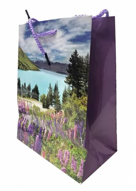 Пакет подарочный ламинированный(180x230x100мм) (Purple/Фиолетовый) - 2