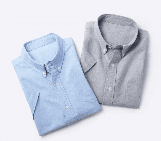 Рубашка Vancl Oxford Base Short-Sleeved Shirt (Blue/Голубой) - 2
